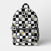 Dos Imprimé Sac à À damiers noir (Recto)
