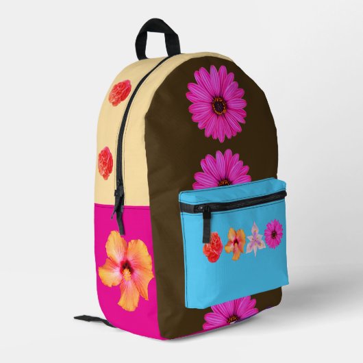 Dos Imprimé Sac à coudre avec impression de bouquet (Coin arrière gauche)