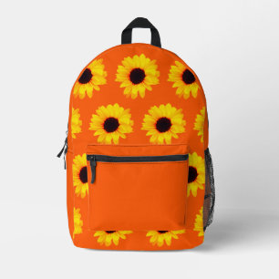 Dos Imprimé Sac à coudre orange jaune orange tournesol noir