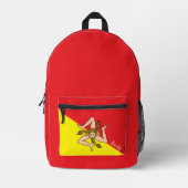 Dos Imprimé Sicile, sac à dos, Drapeau sicilien, Triskelion (Recto)