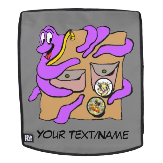 Dos Octopus En Voyage Embrassant Le Sac À Dos, Visage  (Devant amovible)