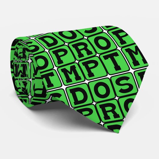 Dos-prompt, programmeertaal stropdas (Opgerold)