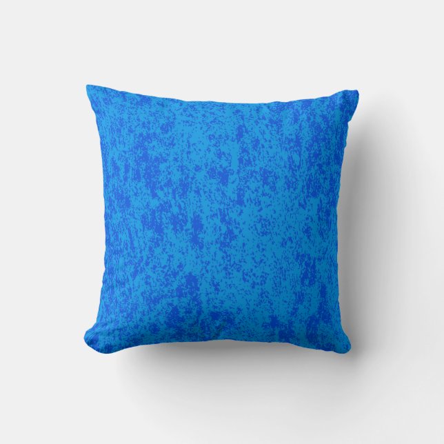 Dos solide réversible de bleu sur le coussin (Recto)