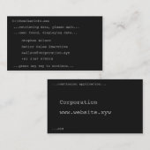 DOS Style Novelty Visitekaartje (Voorkant / Achterkant)