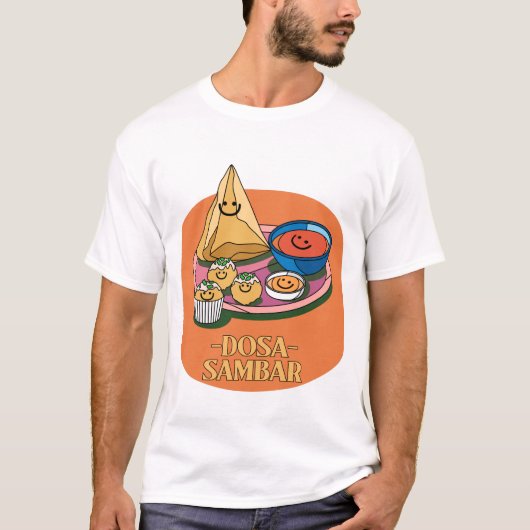 Dosa Sambar - Indische voedselovers T-shirt (Voorkant)