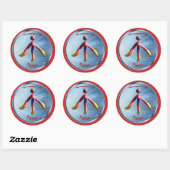 Dosering op het doelsymbool ronde sticker (Vel)