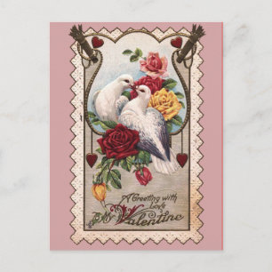 Doses et Roses sur la carte de Saint-Valentin vict