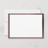 Dosisgrens Roos blanco invitatie Sjabloon Kaart (Achterkant)