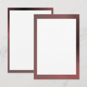 Dosisgrens Roos blanco invitatie Sjabloon Kaart (Voorkant / Achterkant)