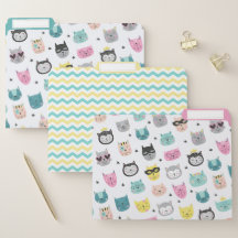 Cool Chat fait face Turquoise Jaune Chevron Motif