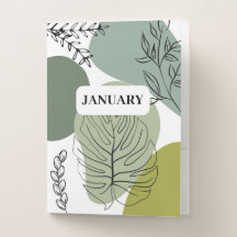 Dossier de poche mensuelle Tropical Boho