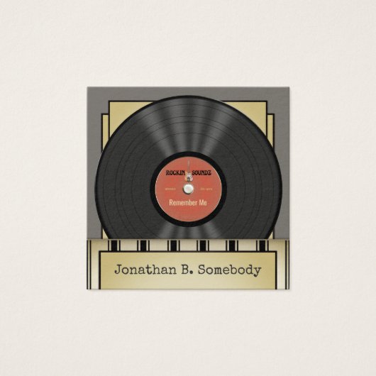 Dossier de vinyle de roche rétro (Devant)