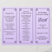 Dossier du programme de mariage Bande pourpre clas (Devant)