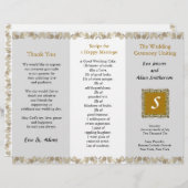 Dossier du programme de mariage Feuille d'or (Devant / Derrière)