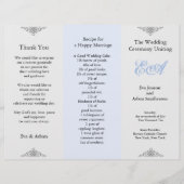 Dossier du programme de mariage gris bleu (Devant)