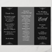 Dossier du programme de mariage gris foncé classiq (Devant)