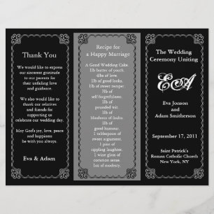 Dossier du programme de mariage Noir classique