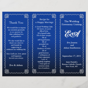 Dossier du programme de mariage Royal Blue