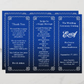 Dossier du programme de mariage Royal Blue (Devant / Derrière)