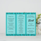Dossier du programme de mariage Turquoise floral (Debout devant)