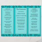 Dossier du programme de mariage Turquoise floral (Dos)