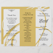 Dossier du programme de mariage Twirl Amber Grey (Devant / Derrière)