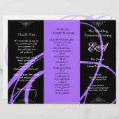 Dossier du programme de mariage Twirl Purple Black (Devant / Derrière)