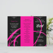 Dossier du programme de mariage Twirl rose noir (Debout devant)