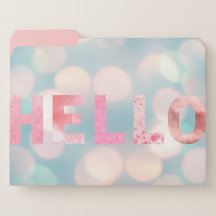 Moderne Rose rose Turquoise Hello