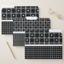 Motif plat demi-cercle blanc et noir
