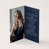 Dossier photo Funéraire simple Carte de prière ble (Inside)