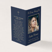 Dossier photo Funéraire simple Carte de prière ble (Outside)