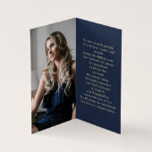 Dossier photo Funéraire simple Carte de prière ble (Inside)