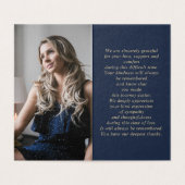 Dossier photo Funéraire simple Carte de prière ble (Inside Unfolded)