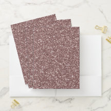 Dossiers de poche de Parties scintillant de Rose r