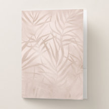 Dossiers de poche Glam en crème & or Floral