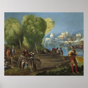 Dosso Dossi - Aeneas en Achates op de Libische kus Poster