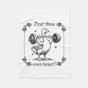 Dost You Even Hoist_ Grappige Middeleeuwse Gym Wor Fleece Deken