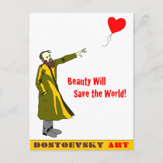 Dostoevsky Art "Banksy" briefkaart