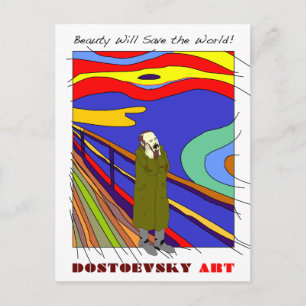 Dostoevsky art "Munch"-briefkaart Briefkaart