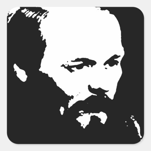 Dostoevsky Vierkante Sticker (Voorkant)