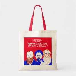 Dostojevski + Tolstoj + Tsjechov - Russische liter Tote Bag