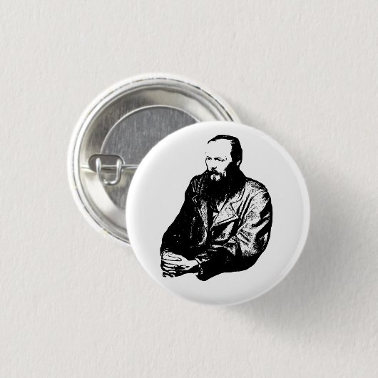Dostoyevsky Ronde Button 3,2 Cm (Voorkant /achterkant)