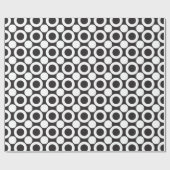 Dot 3 Zwart-wit Cadeaupapier (Vlak)