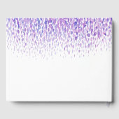 Dot art cascade aangepast paars huwelijk gastenboek (Achterkant)