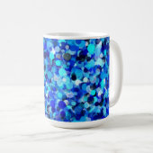 Dot bleu Mug 15 oz (Devant droit)