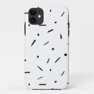 Dot, donkergrijs, houtskool iPhone 11 hoesje