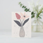 Dot dot bloem #003 briefkaart (Staand voorkant)