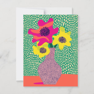 Dot dot bloem #007 briefkaart