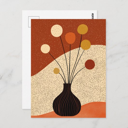 Dot dot bloem #012 briefkaart (Voorkant / Achterkant)